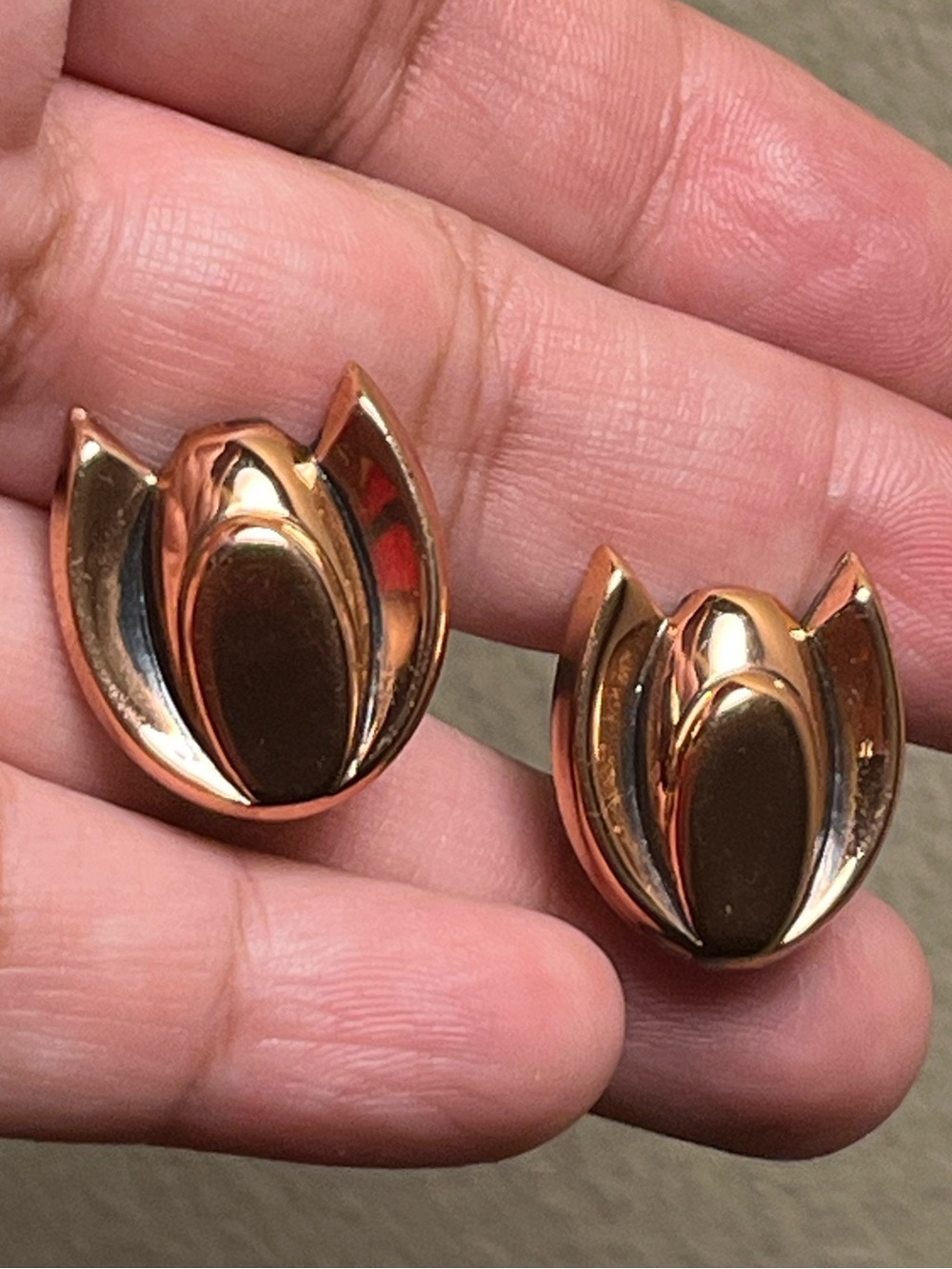 Renoir 1950’s Copper Tulip Earrings Excellent vintage condition - Picture 8 of 8